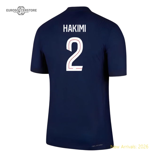 Genuine 2025-2026 Psg Home Dri-Fit Adv Authentic Shirt (Hakimi 2)