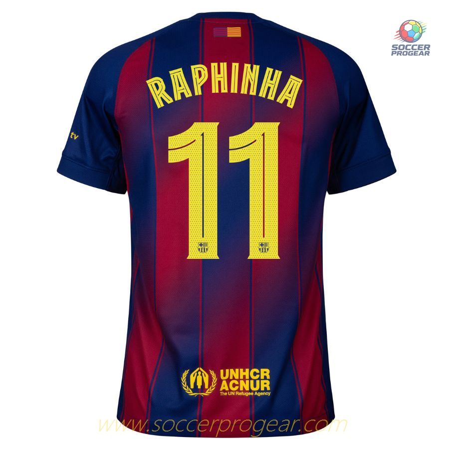 Barca Home Kids Edition Team Jersey 2025/26 Collection Raphinha