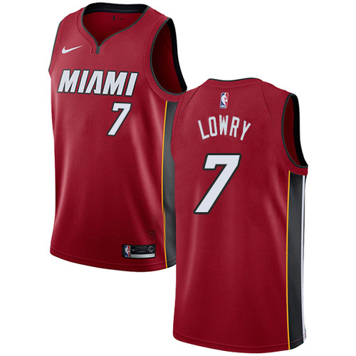 Red Nike Miami Heat #7 Heat Jersey - Mesh Fabric NBA Fan Apparel
