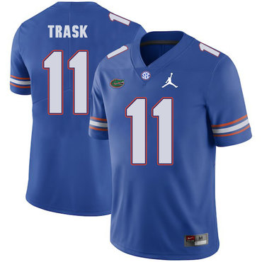 Men's None Blue 2024 embroidered Kyle Trask #11 team authorized Jersey