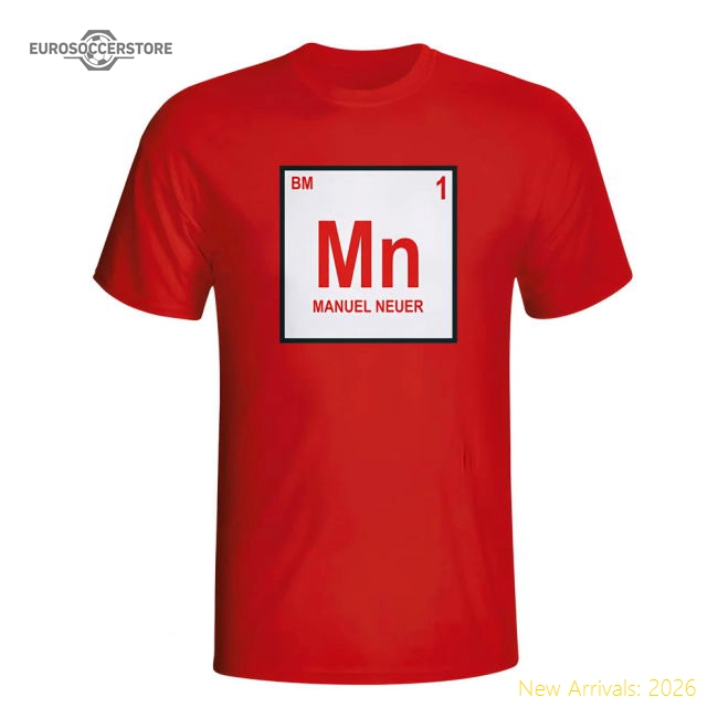 T-Shirt Bayern Manuel Neuer Munchen Periodic Table (Red)