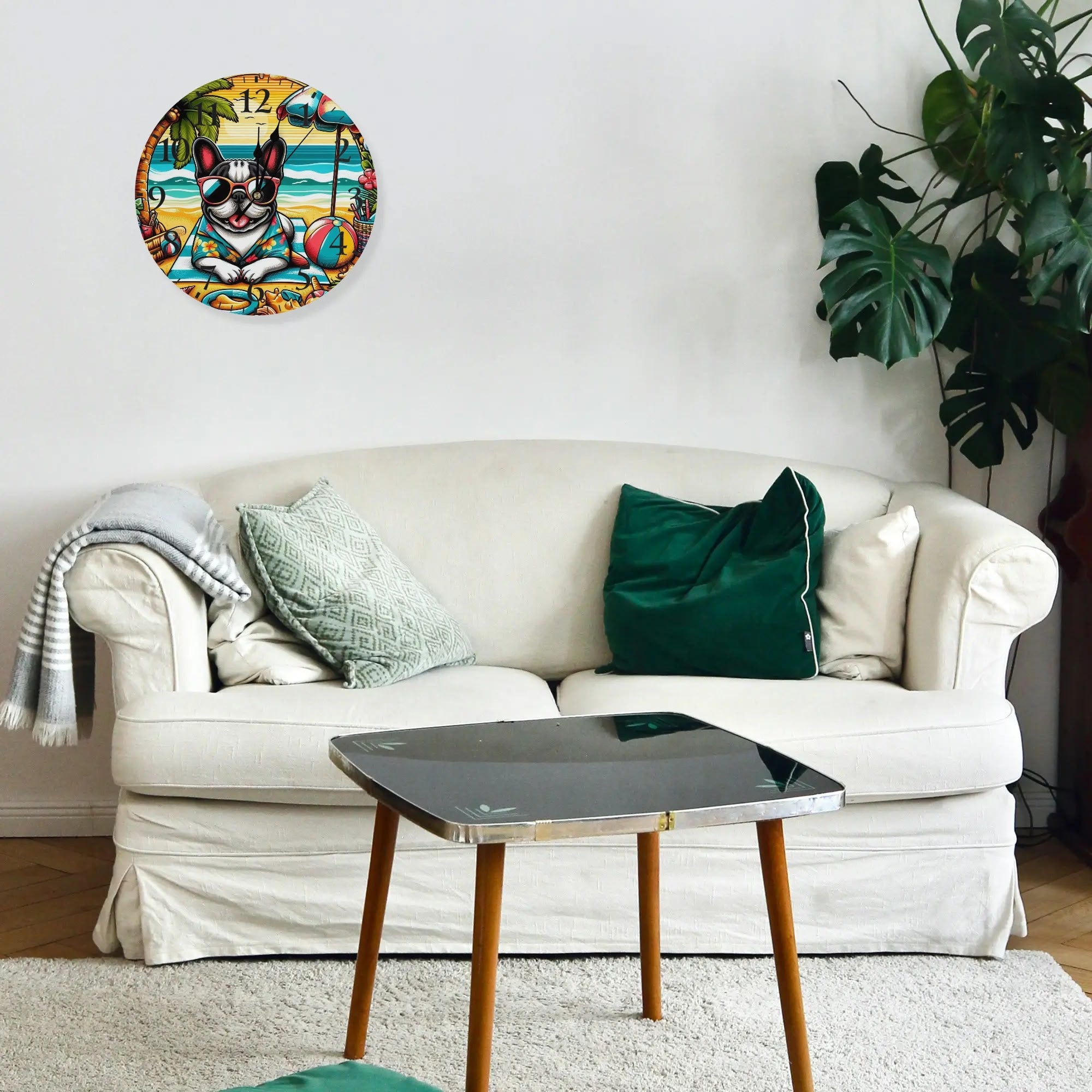 French Bulldog Aspen Frameless Wall Clock Essential Dog Supply