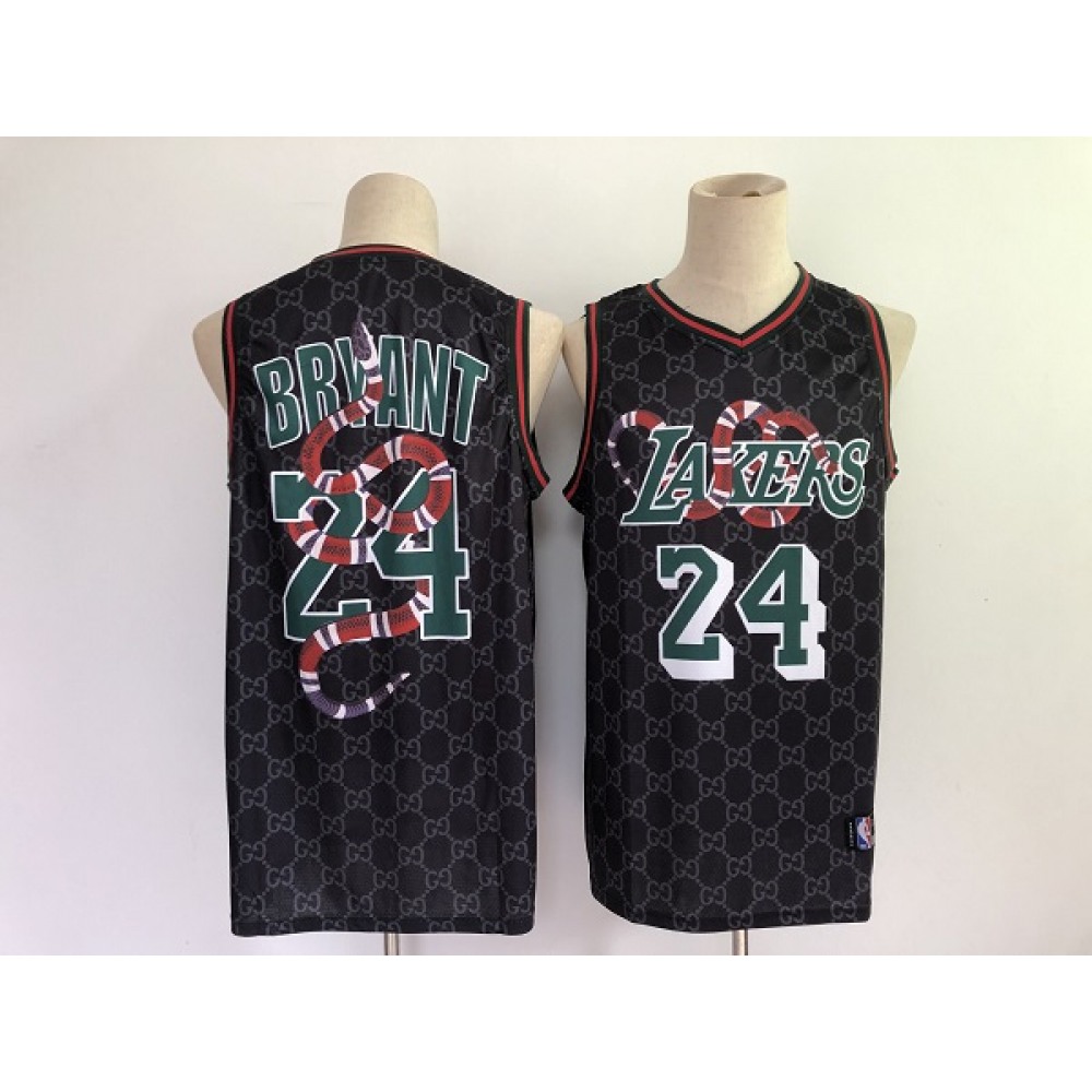 Game Day Elite Men's Lakers #24 Kobe Black Basketball Jersey