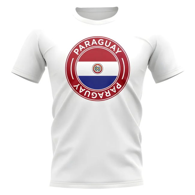 Match Paraguay Football Badge T-Shirt (White) Replica Premium