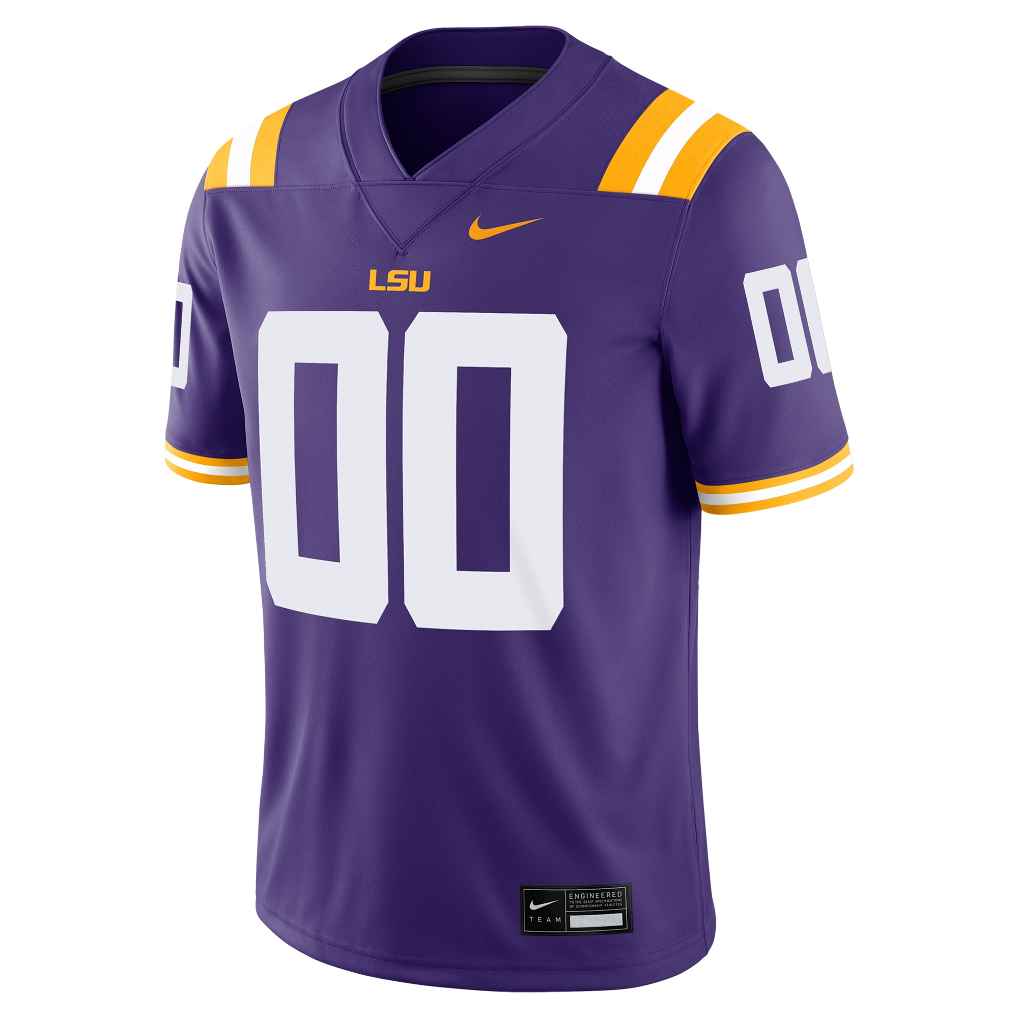 LSU Tigers Custom Football Game Jersey - Purple