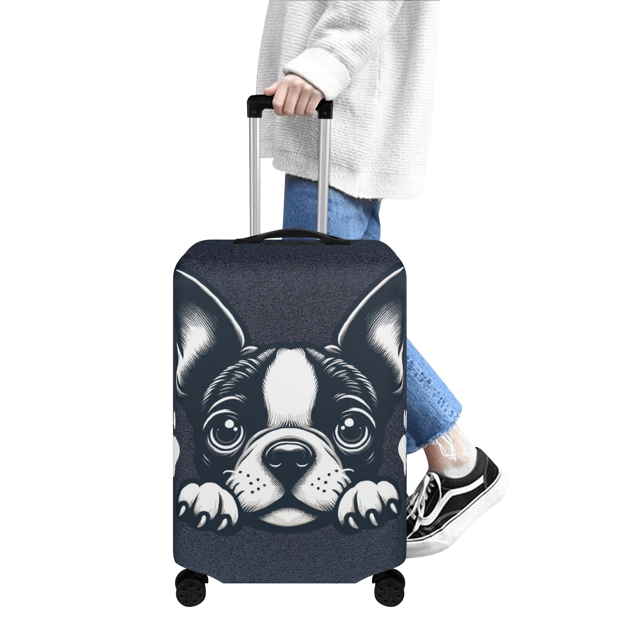 Roscoe - Luggage Cover for Boston Terrier lovers