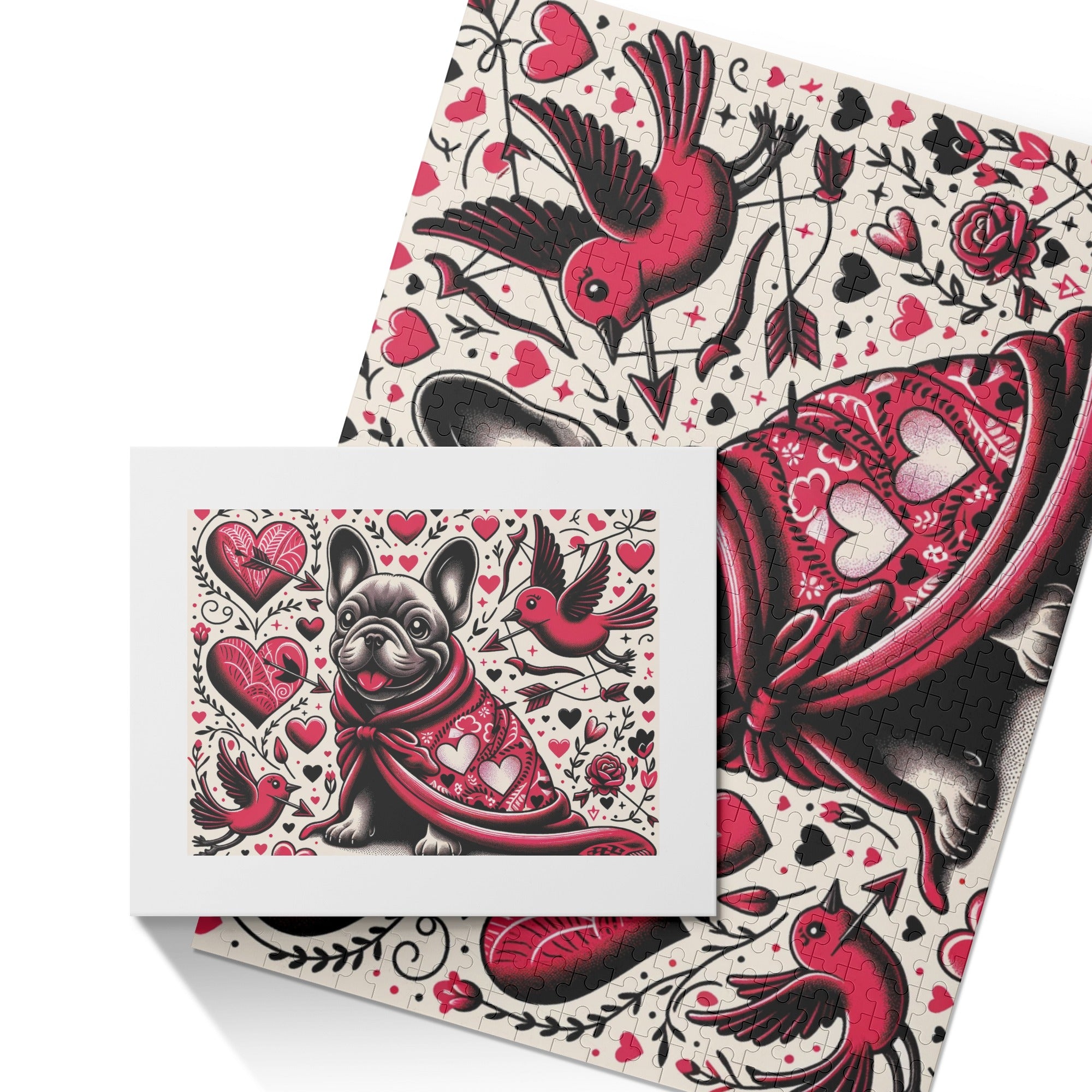 Frenchie-Fan Durable Roxy - 500-piece Wooden Puzzle for Home Use Durable