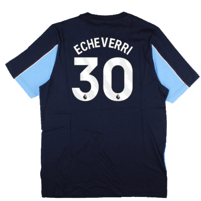 2024-2025 Man City FtblArchive Tee (Navy) (Echeverri 30)
