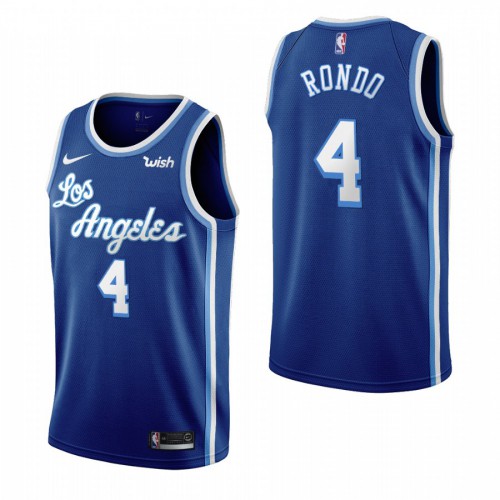 Los Angeles Los Angeles Lakers #4 Rajon Rondo Blue 2019-20 Classic Edition Stitched Youth NBA Jersey Youth