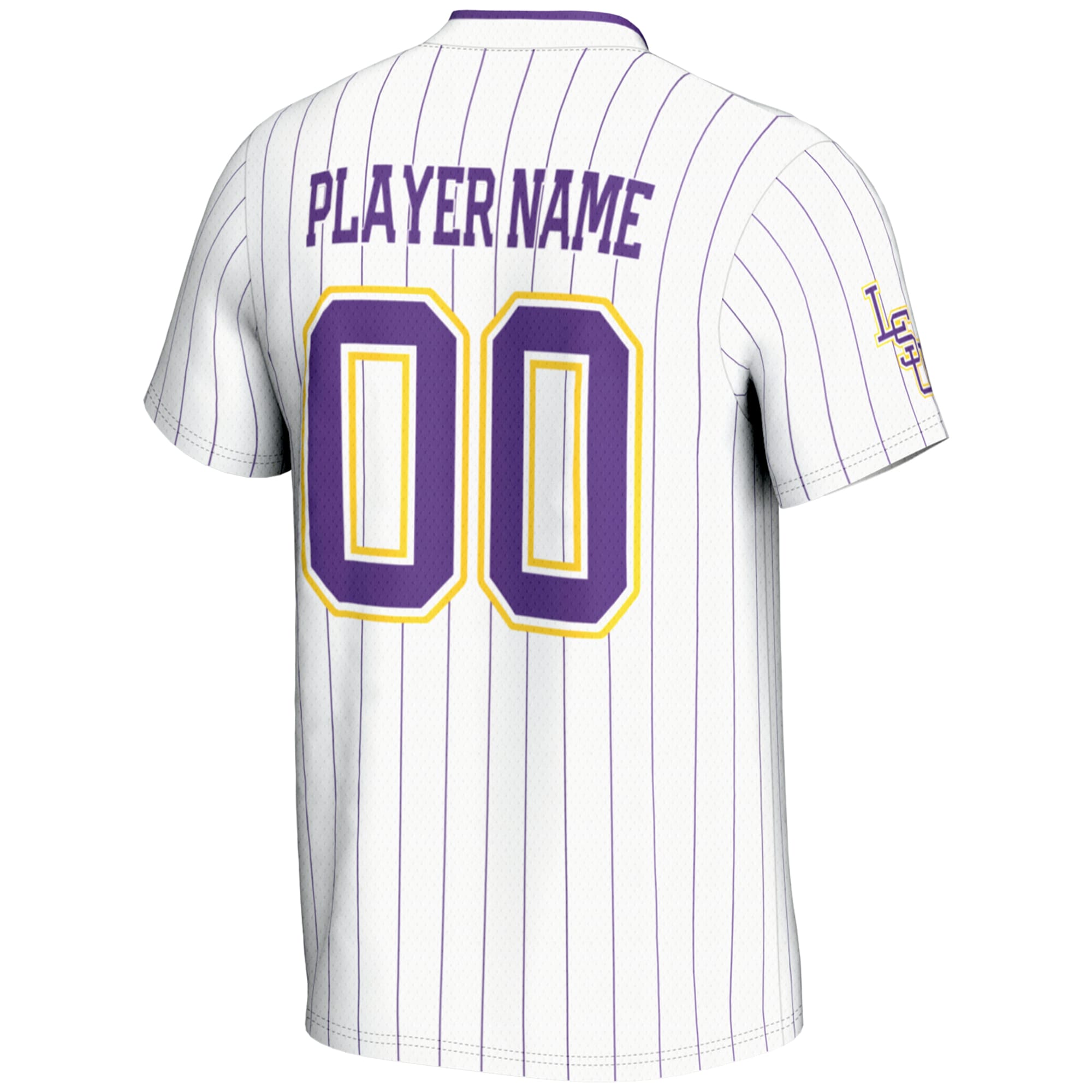 [NJP] LSU Tigers GameDay Greats Youth NIL Pick-A-Player Lightweight Softball Jersey - White