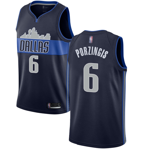 High-Quality DAL #6 Kristaps Porzingis 2024 Statement NBA Swingman