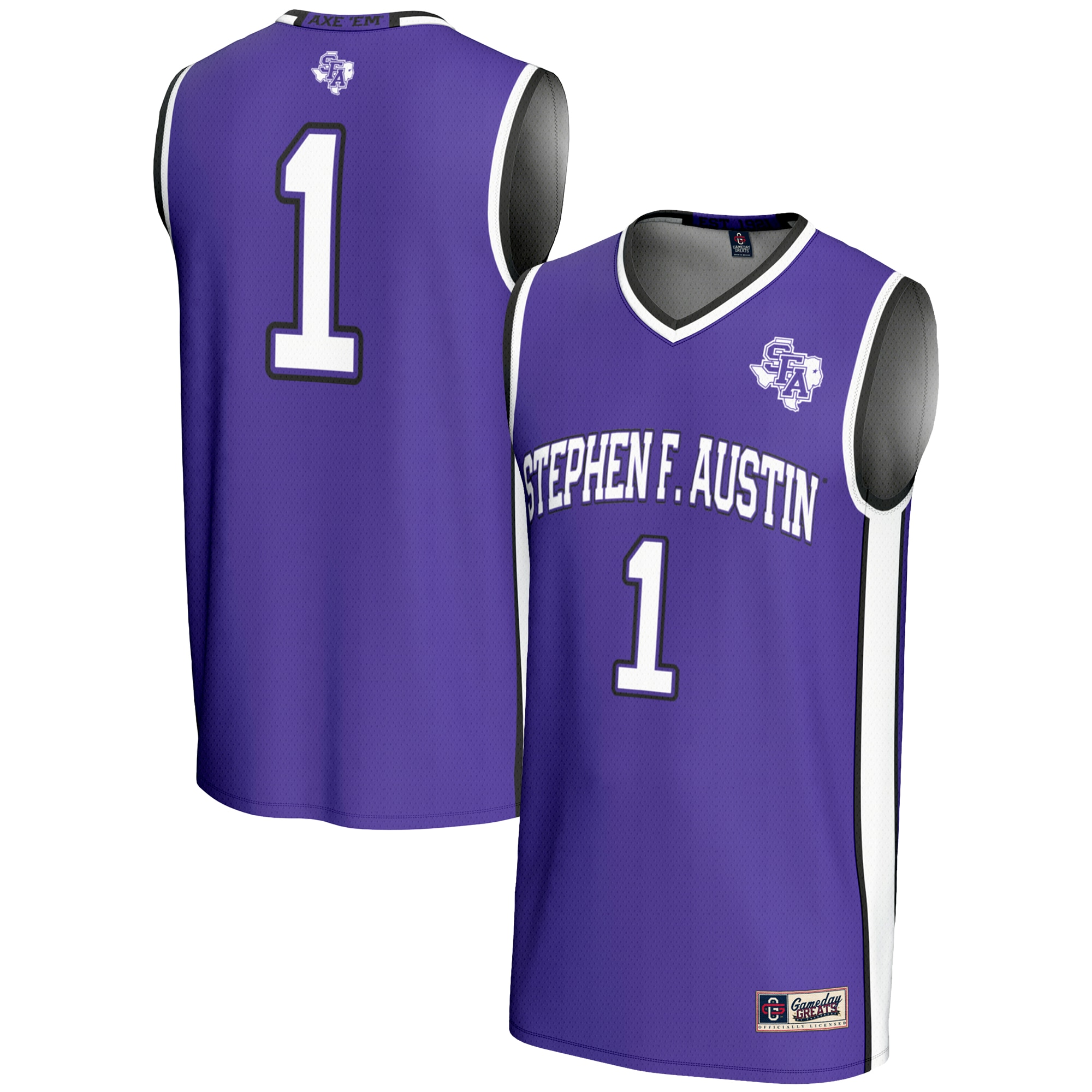 [DDG] Women's Stephen F #1 Austin Lumberjacks GameDay Greats Lightweight Basketball Jersey - Purple