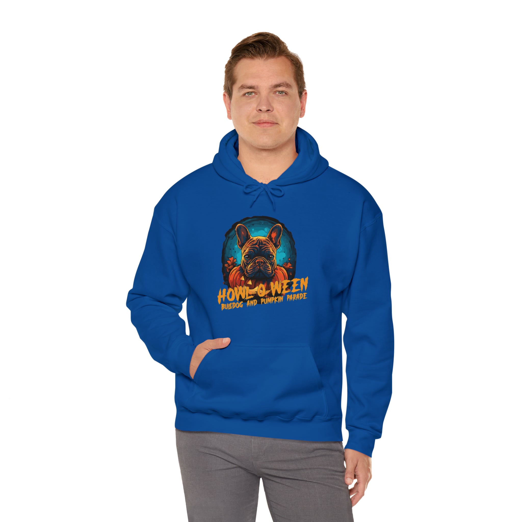 French Bulldog Pumpkin Parade Halloween Unisex Hoodie Frenchie Pet Item