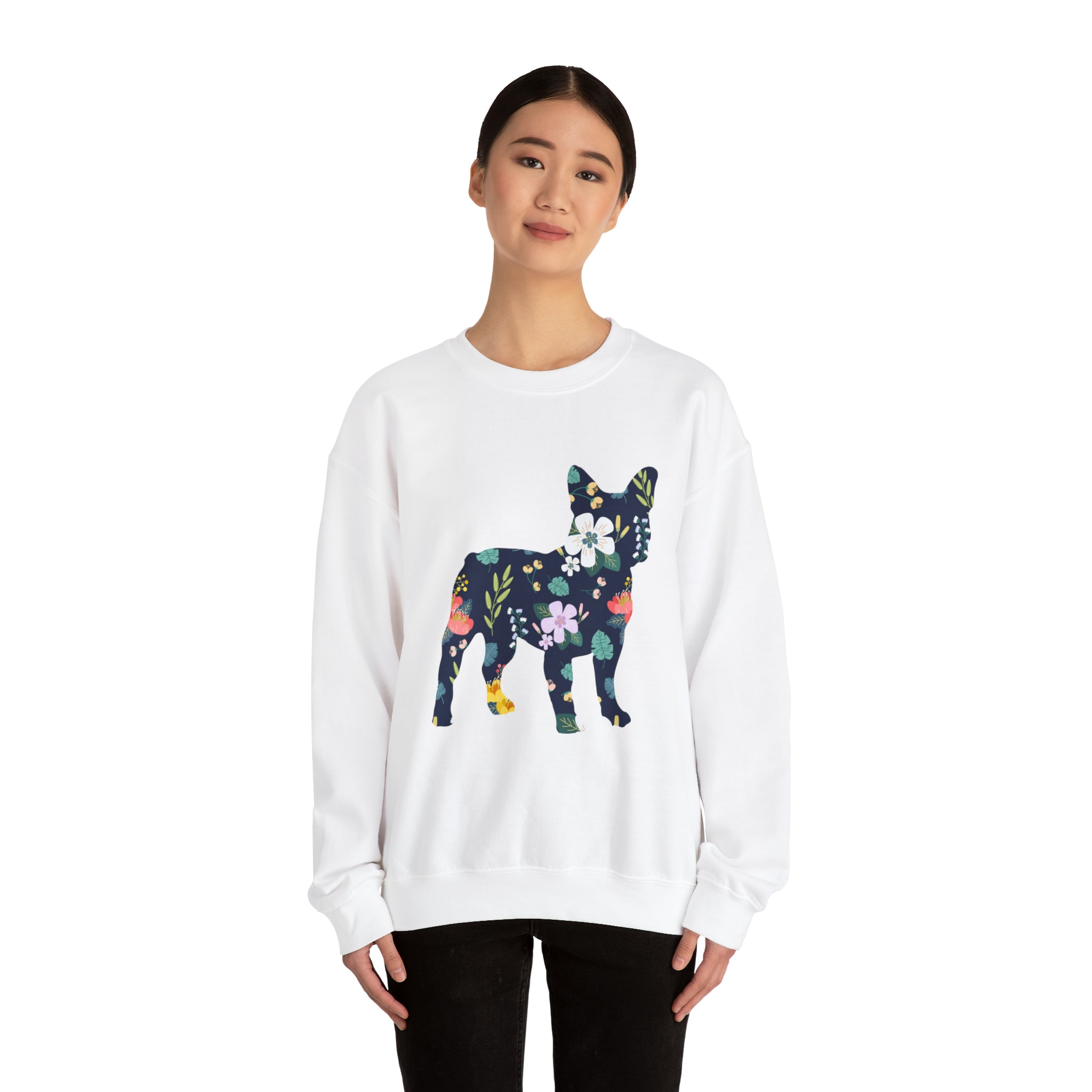 French Bulldog Floral Sweater Unisex Sweatshirt Cute Frenchie Essential