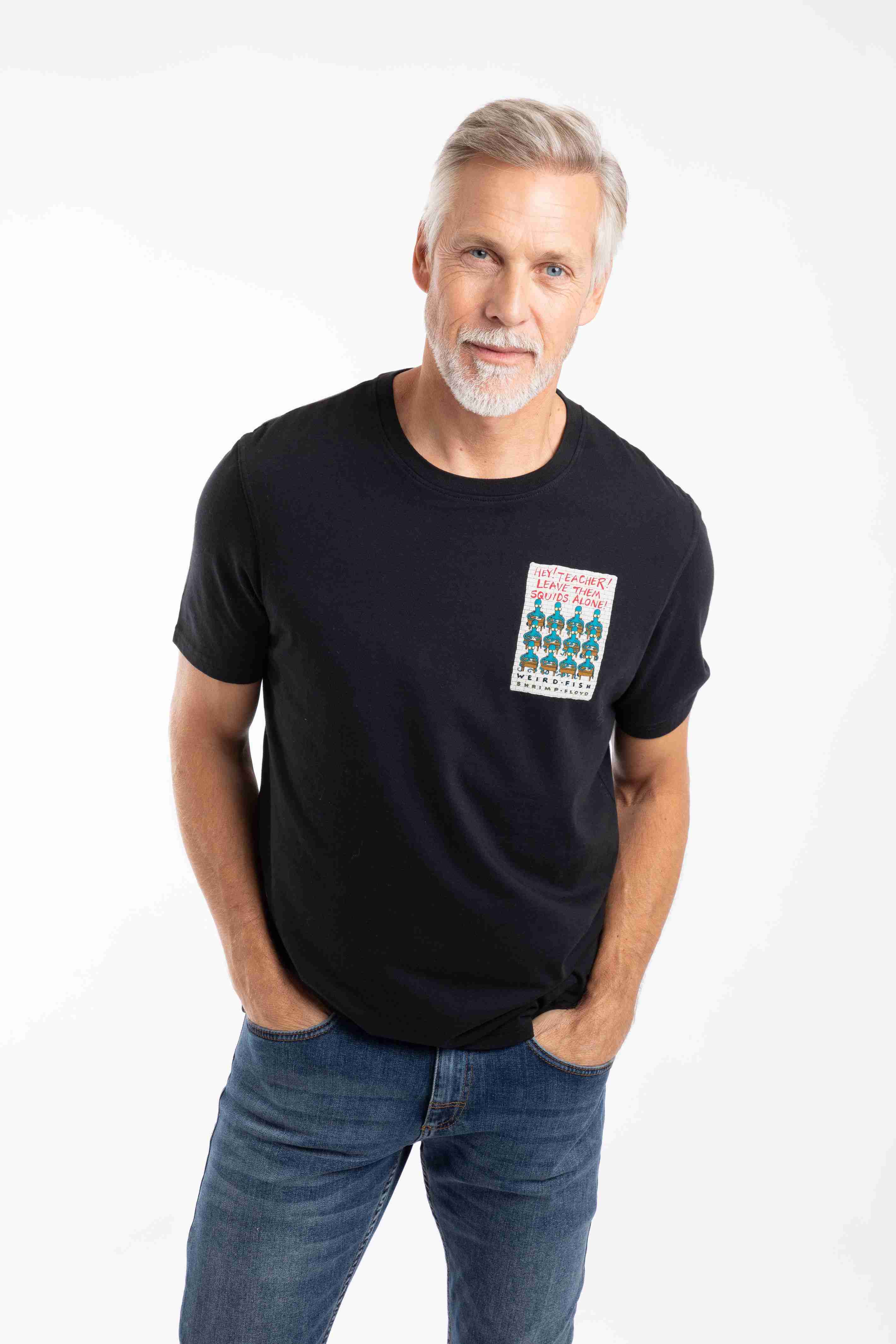 Hey Teacher Back Print Artist T-Shirt Black