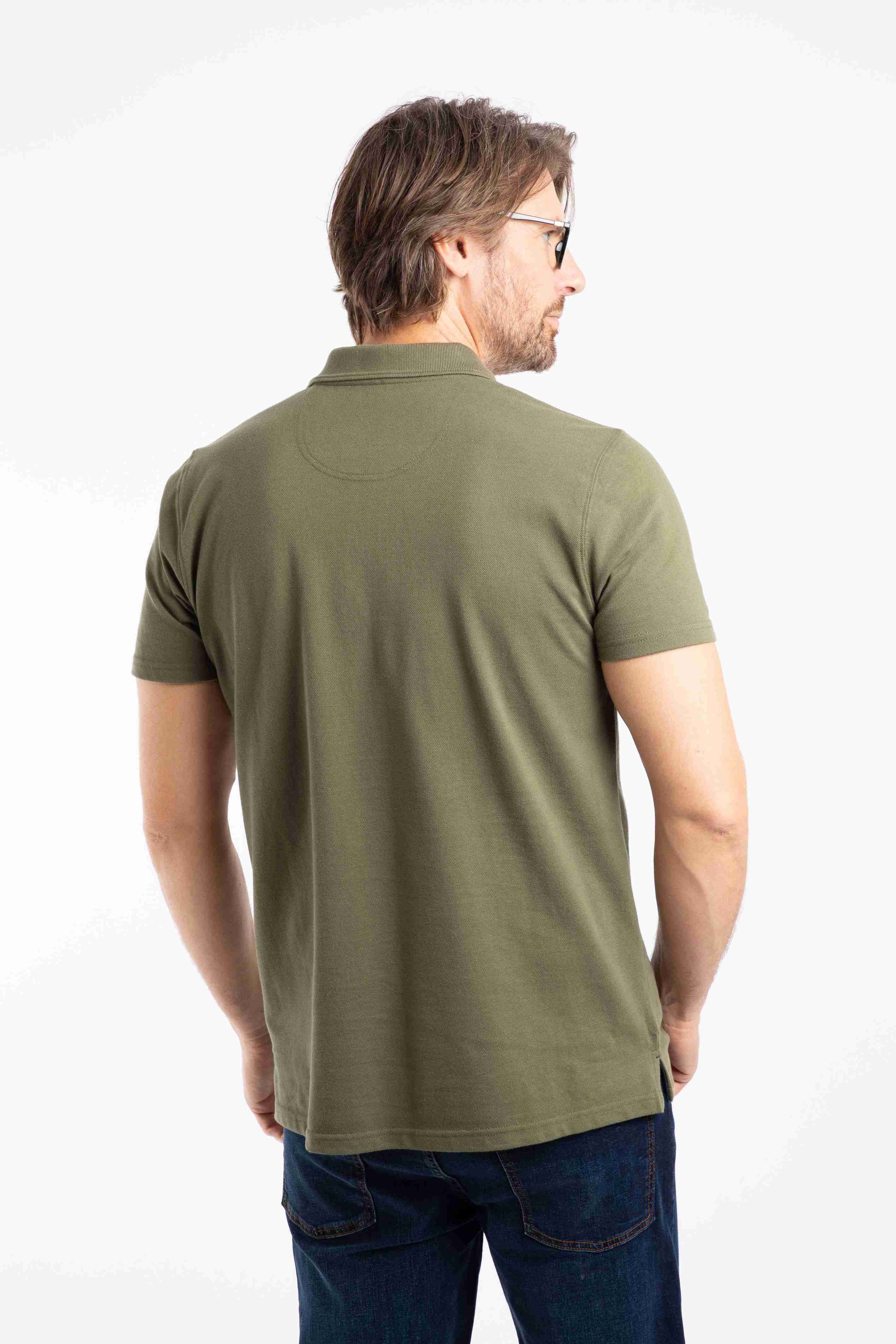 Miles Pique Polo Shirt Burnt Olive