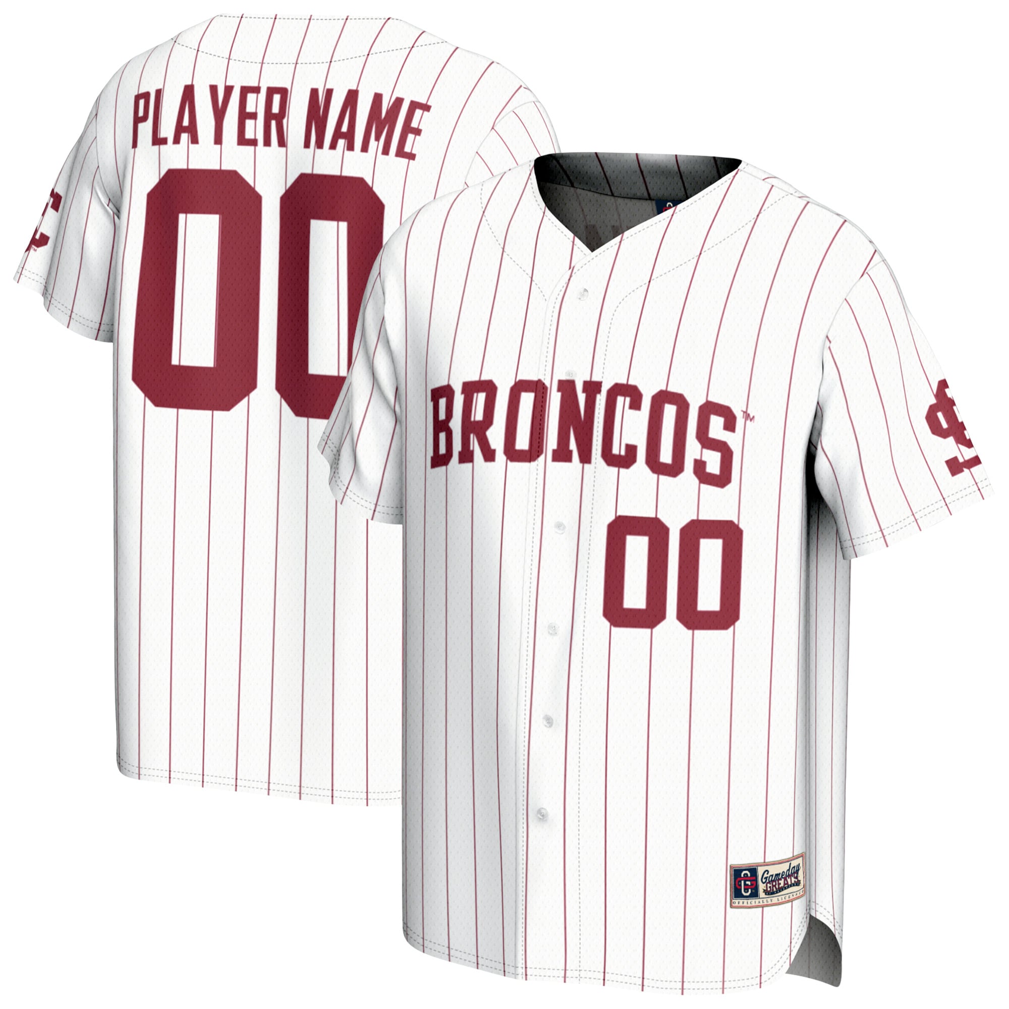 [NJP] Santa Clara Broncos GameDay Greats Unisex Lightweight Collegiate Baseball NIL Pick-A-Player Fashion Jersey - White