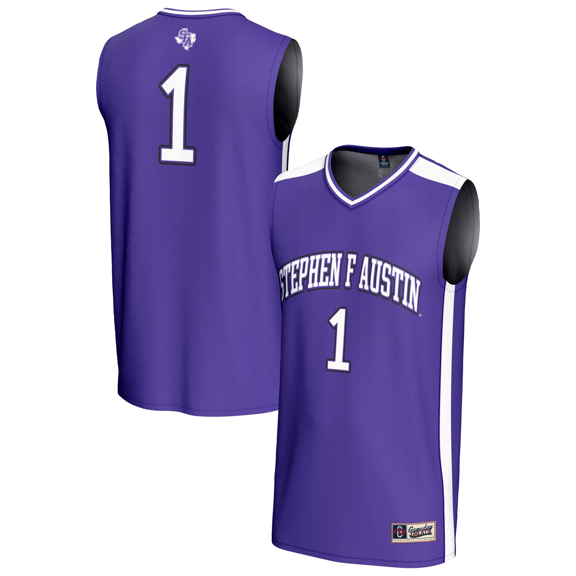 [NJP] Stephen F #1 Austin Lumberjacks GameDay Greats Unisex Lightweight Basketball Fashion Jersey - Purple