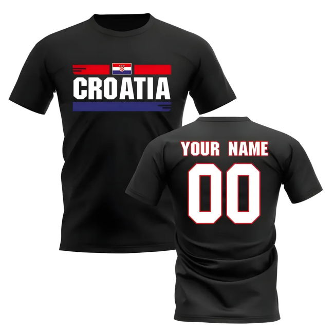 Authentic Personalised Croatia Fan Jersey Euro Football