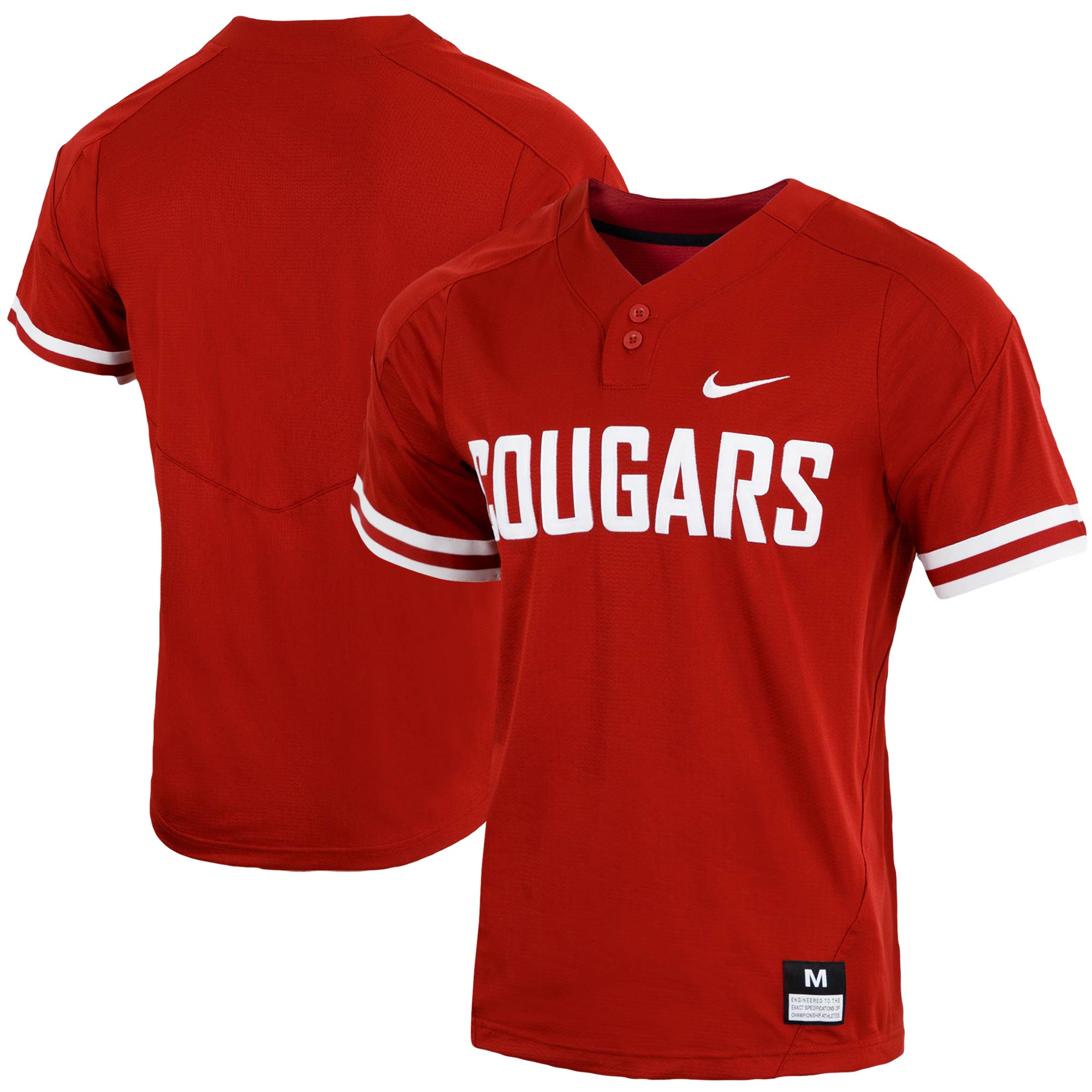 [NJP] Youth Washington State Cougars Replica Vapor Elite Two-Button Baseball Jersey - Crimson