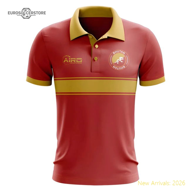 Bhutan Concept Stripe Polo Shirt (red) - Match Quality - Premium Collection