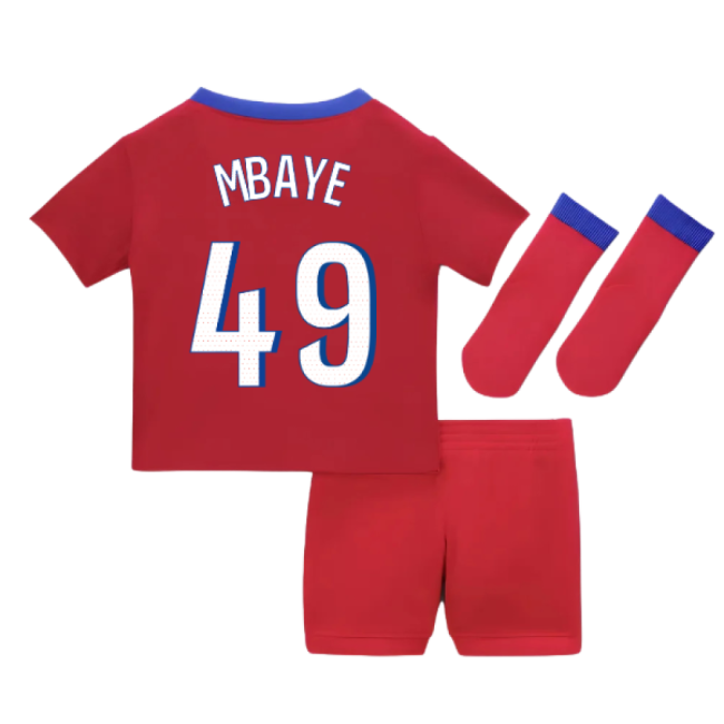 Match-Day Authentic 2025-2026 Psg Third Baby Kit (Mbaye 49)