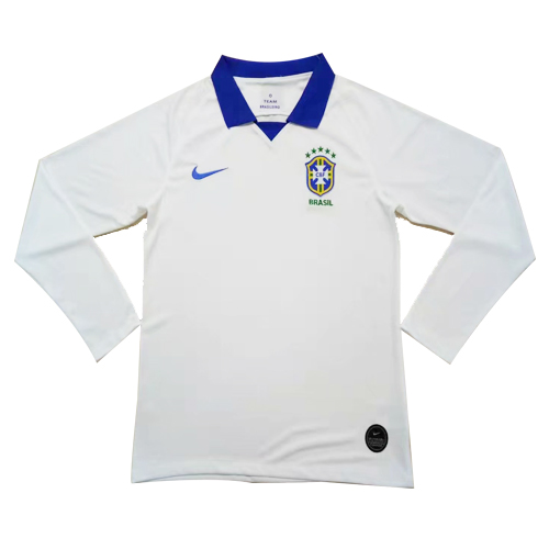 Official 2019 COPA AMERICA BRAZIL AWAY LONG SLEEVE SOCCER JERSEY SHIRT