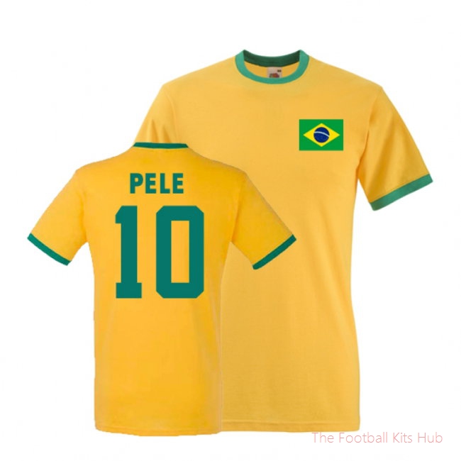 Men Pele Brazil Ringer Tee (yellow)