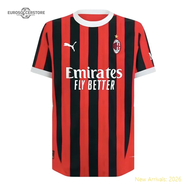 Ac Milan Home Match Jersey Comfortable Performance Official Design