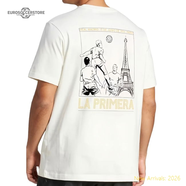 Professional-Grade 2024-2025 Real Madrid Ucl Heavy Cotton Tee (Off