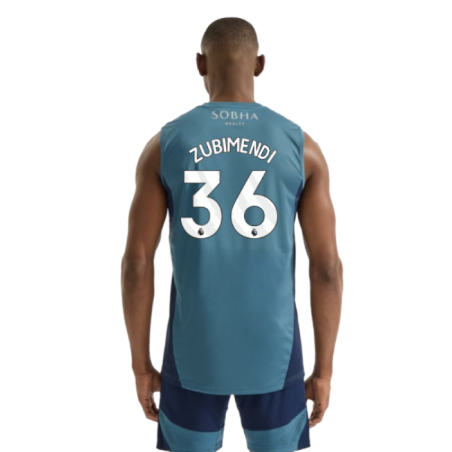 2025-2026 Arsenal Sleeveless Jersey (Blanch Blue) (Zubimendi 36) - ...