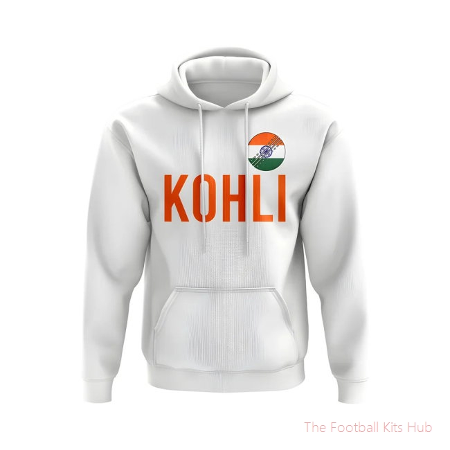 Virat Kholi India Name Hoody (White)