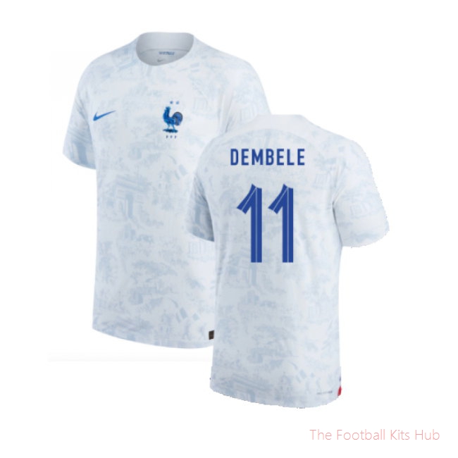 2022-2023 France Match ADV Dri-Fit Away Shirt (Dembele 11)