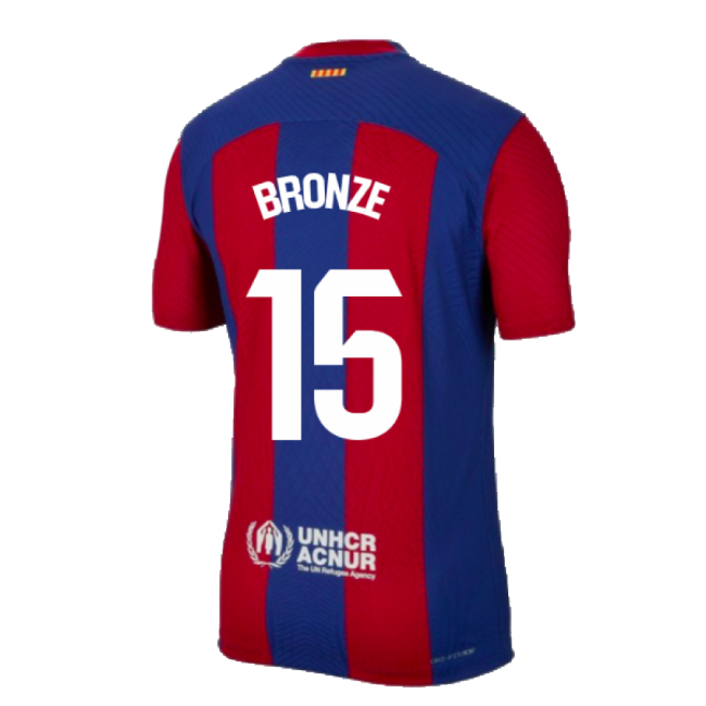 2023-2024 Barcelona Auth Home Shirt (Bronze 15) - Ultras Approved -...