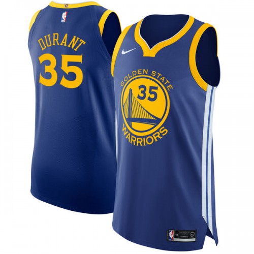 Nike Warriors Blue Kevin Durant #35 Jersey - Game Day Wear