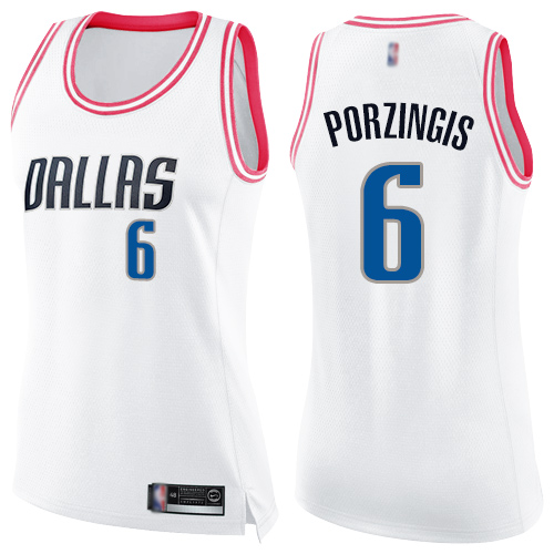 DAL #6 Kristaps Porzingis Elite 2024 Icon NBA Jersey - White Swingman