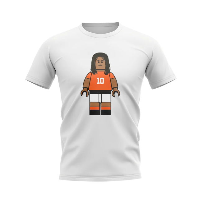 Ruud Gullit Holland Brick Footballer T-Shirt (White) Official
