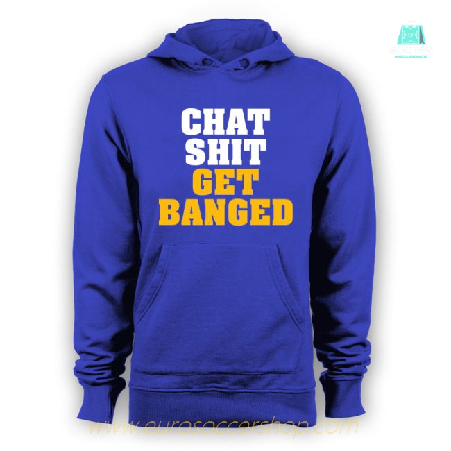 Leicester City Jamie Vardy Chat Get Banged Hoody (Blue)