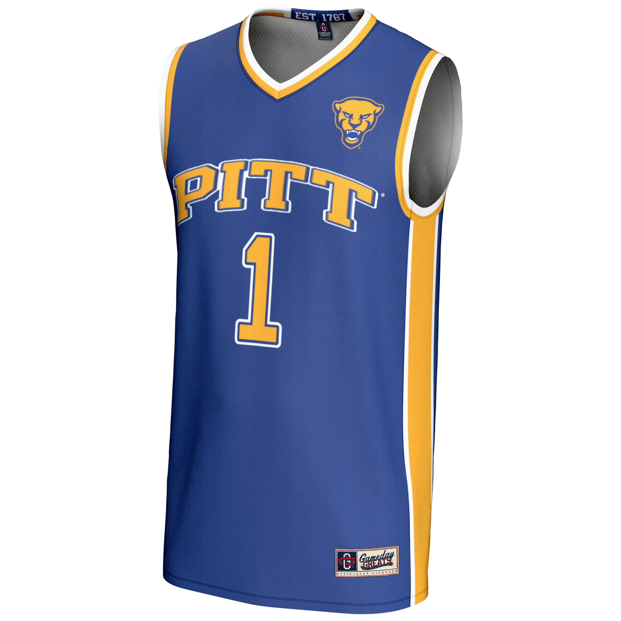 [NJP] Pitt Panthers GameDay Greats Lightweight Basketball Jersey - Royal