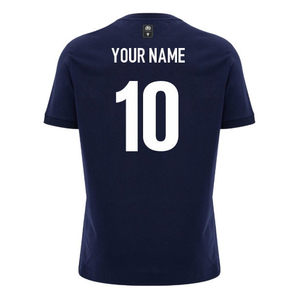 [DDJ] 2026-2027 Scotland Rugby Ath Cotton T-Shirt (Navy) (Your Name)