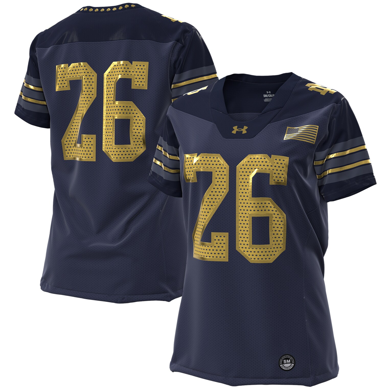 [DDG] Notre Dame Fighting Irish Women's 2026 Shamrock Series Replica Football Jersey - Navy