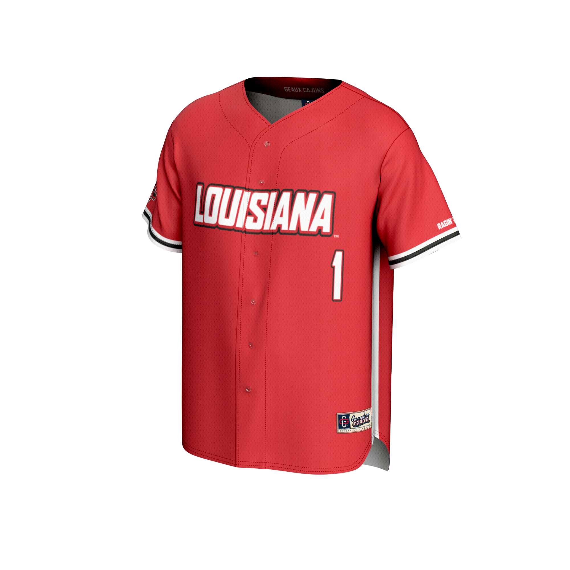 [DDG] Louisiana Ragin' Cajuns GameDay Greats Unisex Lightweight Baseball Fashion Jersey - Cardinal