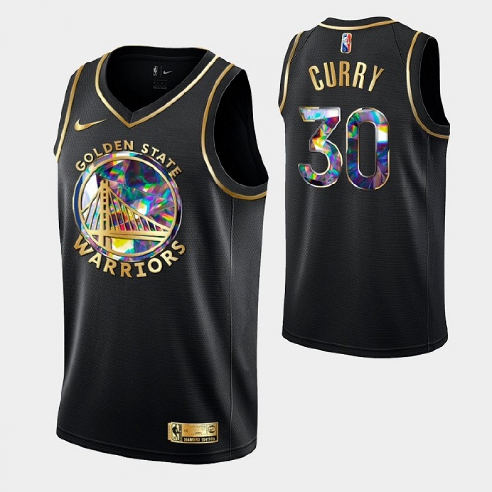 Stephen Curry30 Golden State Warriors Jersey Black - Golden Edition