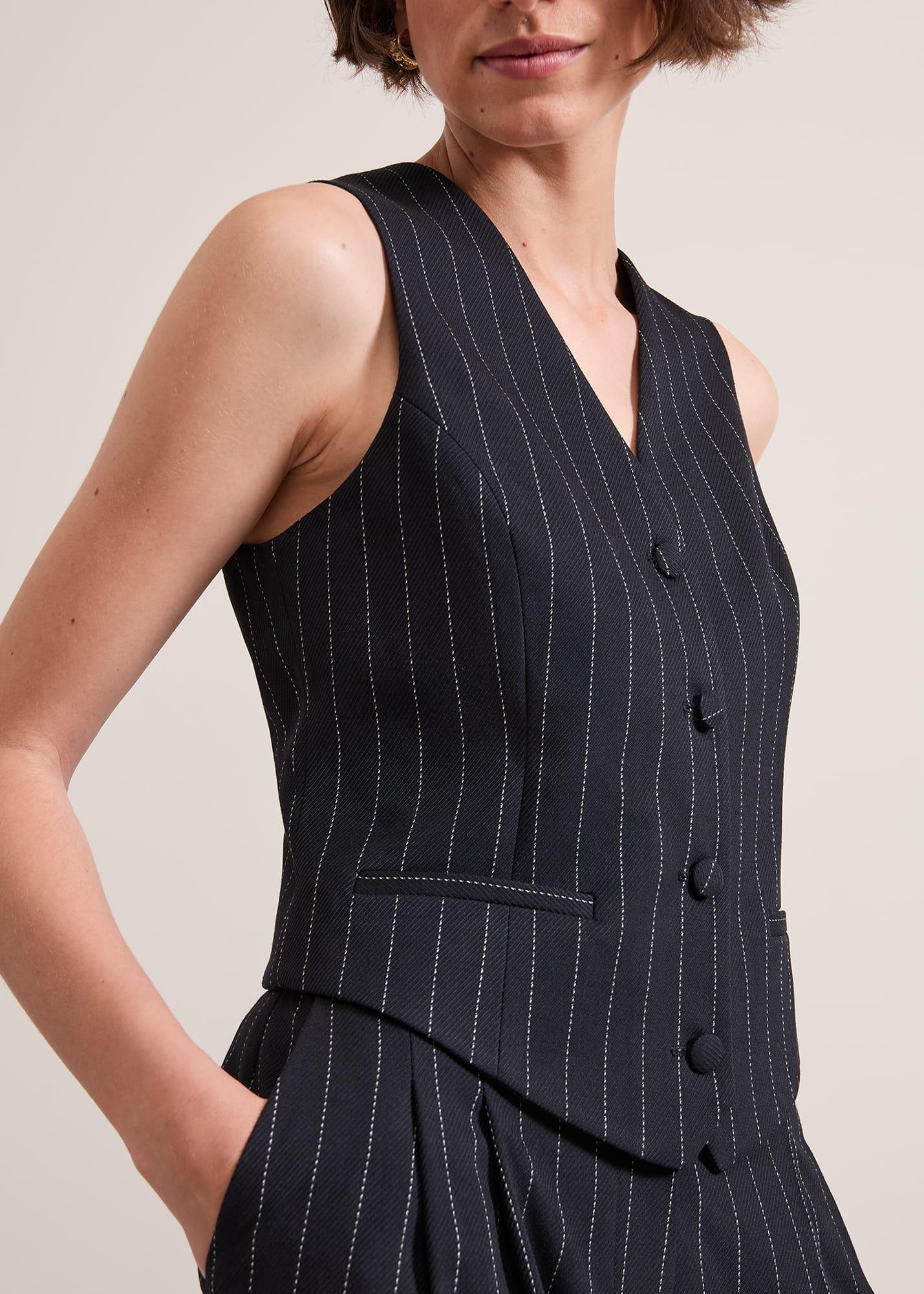 Pia Pinstripe Waistcoat