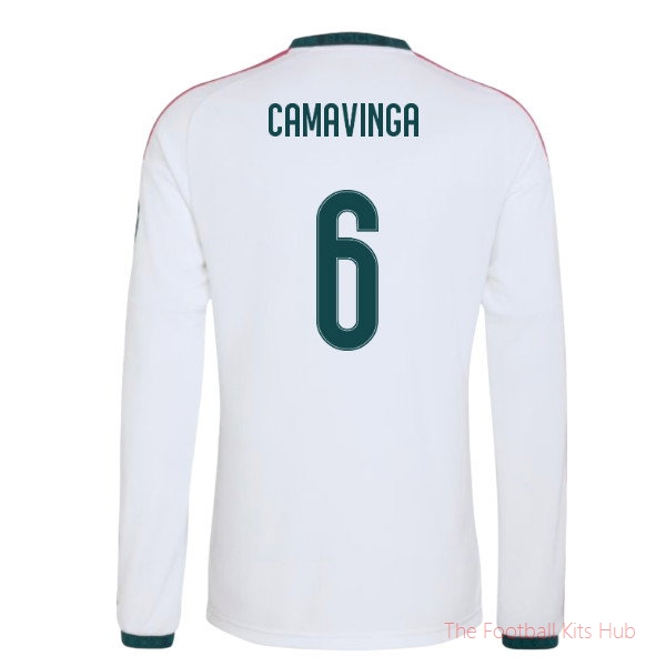 Real Madrid 2026-2027 Long Sleeve Home Shirt (Camavinga 6)