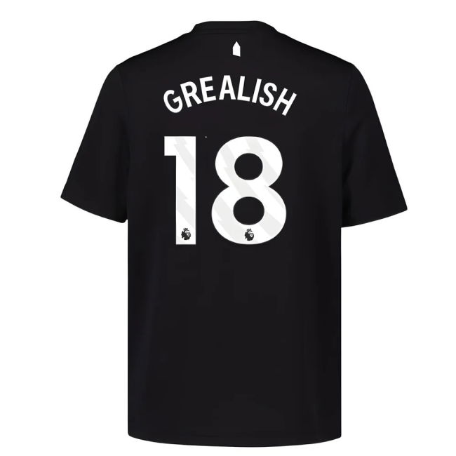 Official Everton Everton Third Shirt Kids Grealish #18 Durable Mat...