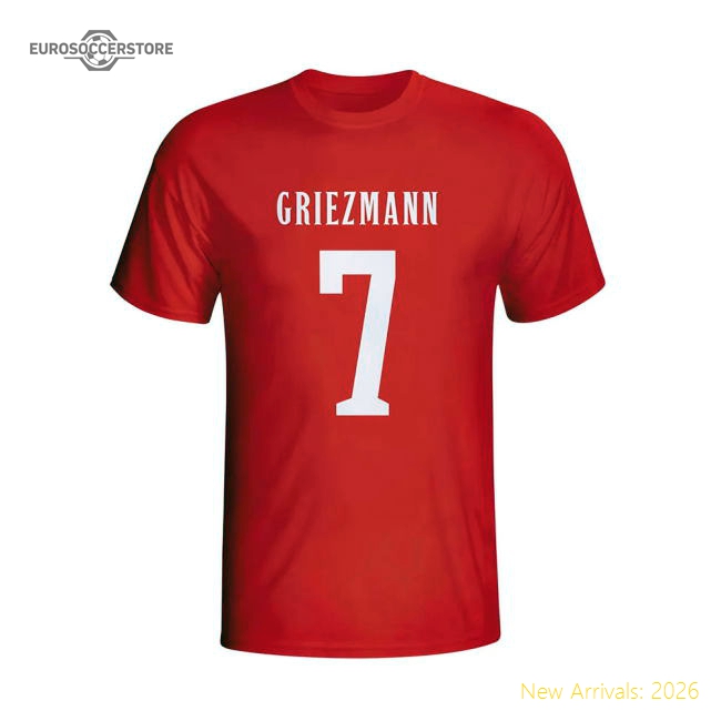 Genuine Antoine Griezmann Atletico Madrid Hero T-Shirt (Red)