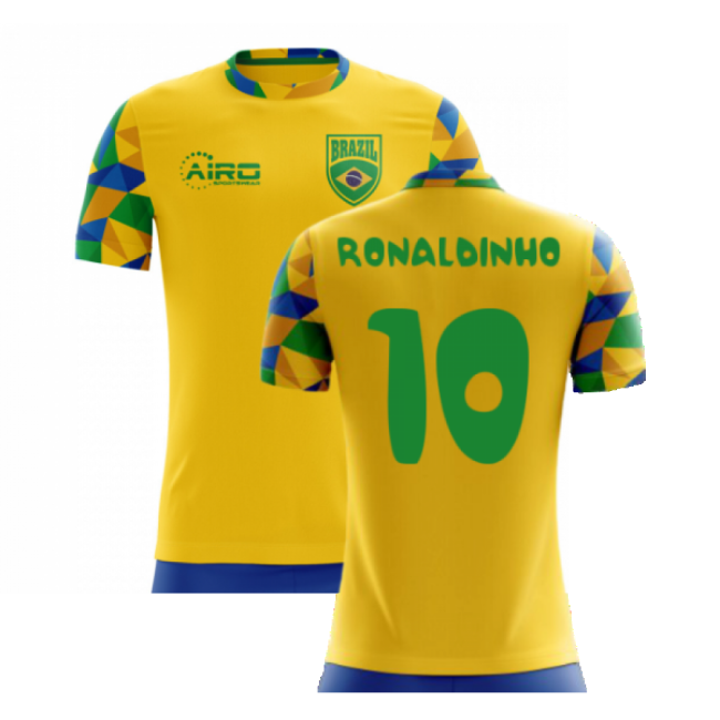 Authentic 2025-2026 Brazil Home Concept Football Shirt (Ronaldinho 10)