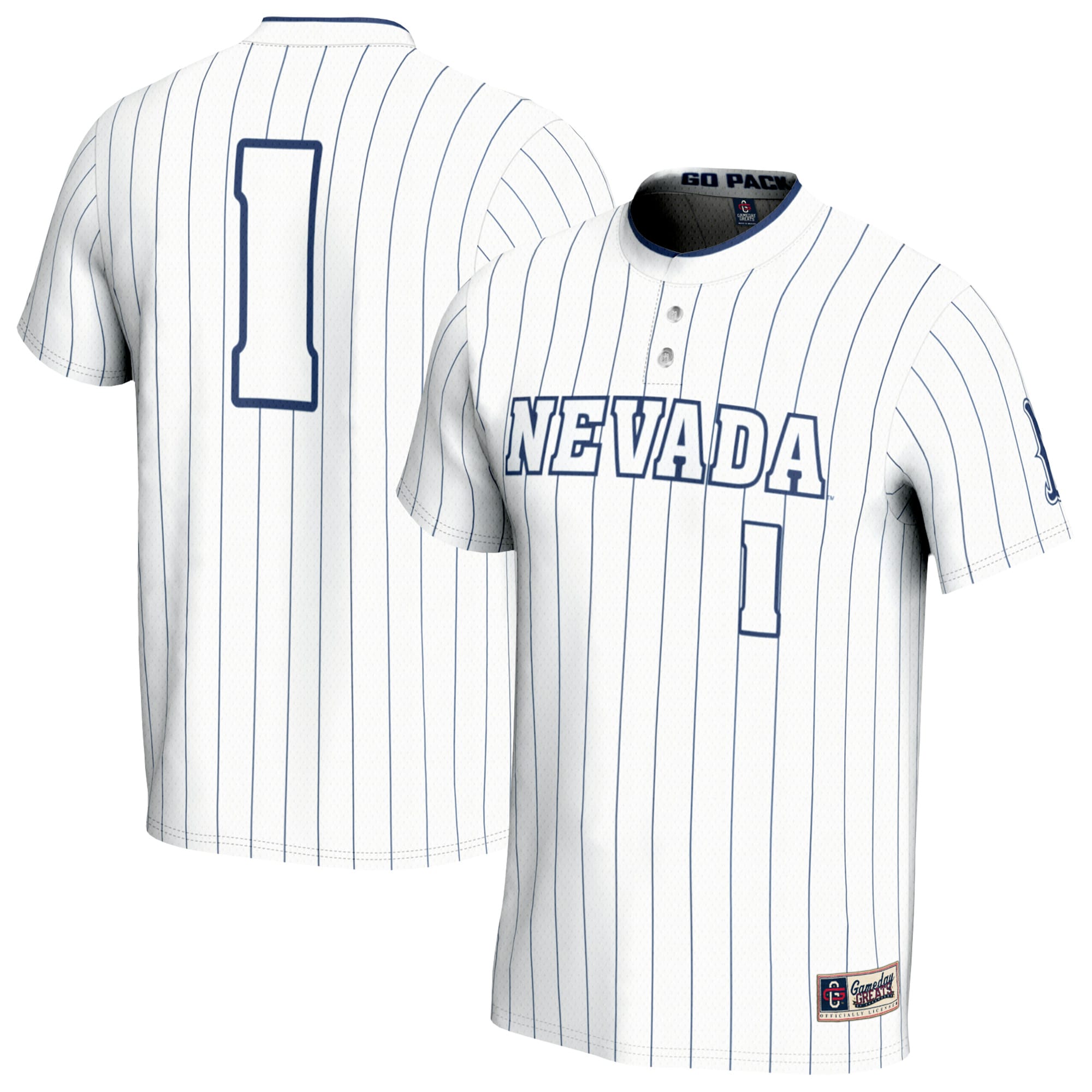 [NJP] Women's Nevada Wolf Pack GameDay Greats Lightweight Collegiate Softball Fashion Jersey - White