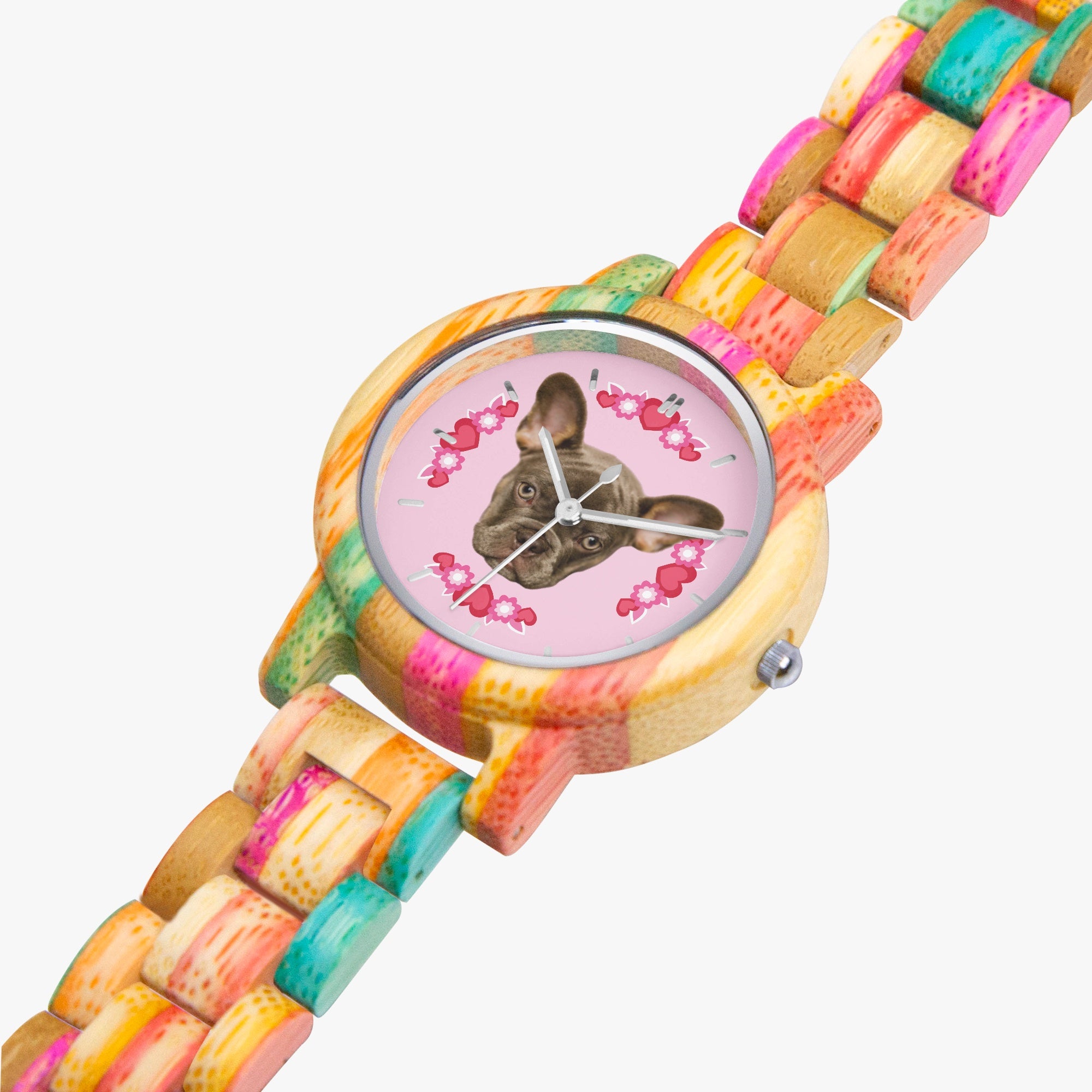 Stylish Wooden Watch For Frenchie Lovers Summer Wear | Durable Build